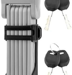 Sekura Faltschloss Fahrrad - Sicherer Diebstahlschutz aus gehärtetem Stahl, 85cm, inkl. Halterung für maximale Sicherhei