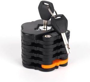 UUE Fahrradschloss Kettenschloss 78 cm – Hohe Sicherheit für Fahrräder mit Halterung in Schwarz