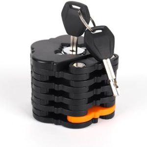 UUE Fahrradschloss Kettenschloss 78 cm – Hohe Sicherheit für Fahrräder mit Halterung in Schwarz