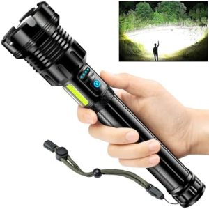 LED Taschenlampe von - 1000000 Lumen, 24+ Stunden Batterielaufzeit, 9 Lichtmodi, IPX7 wasserdicht für Camping & Outdoor