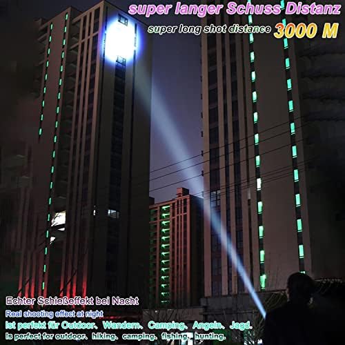 ASORT LED Taschenlampe Mini 5000 Lumen - Extrem hell, aufladbar, IPX6 wasserdicht für Camping und Outdoor-nutzung