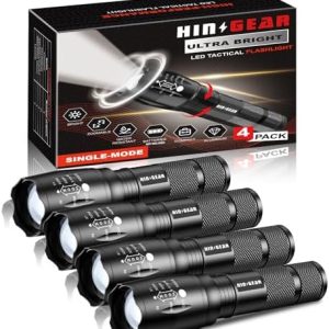 Modus Extrem Helle 2000 Lumen Taschenlampe 4er Set, Aluminium, IP65 Wasserdicht für Camping, Wandern & Notfälle