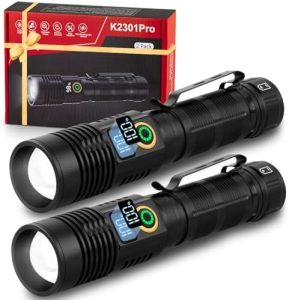 AOMEES LED Taschenlampe 5000 Lumen, USB Aufladbar, Extreme Helligkeit, IPX5 Wasserdicht für Outdoor Abenteuer/Camping/Wa