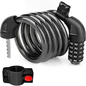 Fahrradschloss von Marke XYZ - 120CM Kabelschloss mit 5-stelligem Code für maximale Sicherheit unterwegs