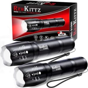 REHKITTZ Taschenlampe 2000 Lumen – Extrem helle Camping-Handlampe mit 5 Lichtmodi für Outdoor-Abenteuer