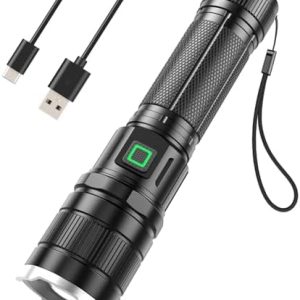GEARLITE LED Taschenlampe 10000 Lumen - Aufladbar, IP65 wasserdicht, für Camping und Outdoor Abenteuer